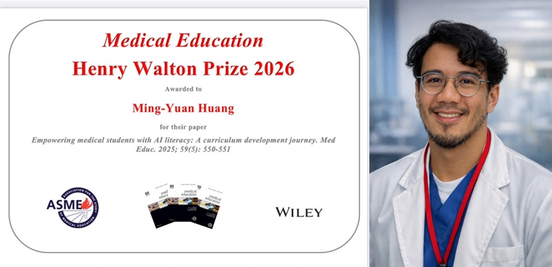 Professor Ming-Yuan Huang Honored with the 2026 Henry Walton Prize